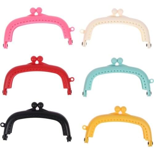 Candy Color Resin Coin Purse Bag Arc Frame Kiss Clasp Lock Handbag 8.5cm Purse Frame Handle For Clutch Bag Handbag Accessories