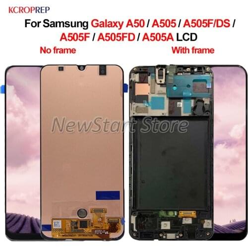 Super Amoled For Samsung Galaxy A50 A505 LCD Display Touch Screen Digitizer Assembly 6.4" For Samsung A505F/DS A505F/FD/A lcd