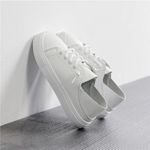 Tenis Feminino White Leather Breathable Women Tennis Shoes Lace Up Sport Gym Athletic Jogging Light Shoes Female Sneakers Cheap