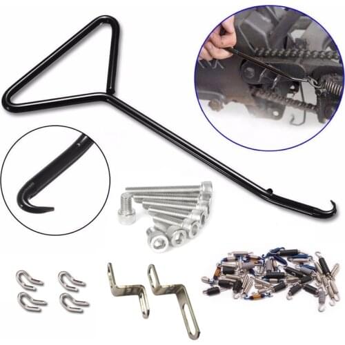 Universal Motorcycle Exhaust Accessories 4 Springs 2 Screws 2 " Z " Bracket 4 Welding Hooks 1 Retractor Stainless Steel