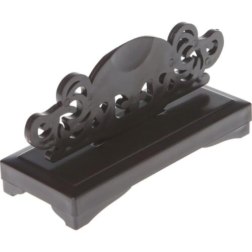 Vintage Art Style Folding Fan Stand Display Base Holder Home Office Table Decor E15B