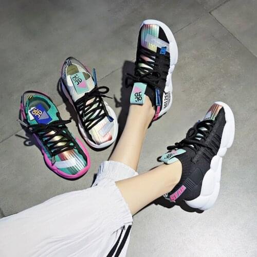 2019 Summer New Korean version of a hundred shoes female fly weaving socks shoes female breathable student father casual shoes