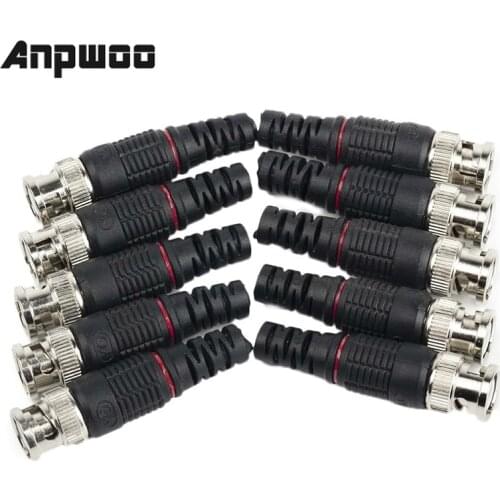 ANPWOO 10pcs cctv connector BNC adaptor ,50ohms 75ohms BNC connector