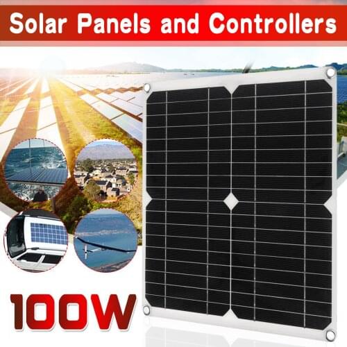 100W 12V/18V Solar Panel Solar Cells Monocrystalline Silicon Solar Panel Power Bank + 30A Controller Solar Battery Charger Kit