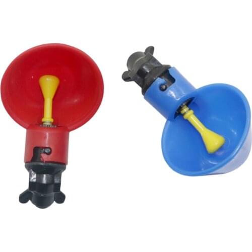 2Pcs Chicken Feeder Chicken Drinking Cup Automatic Drinker Plastic Poultry Water Drinking Cups Easy Installation With Screws