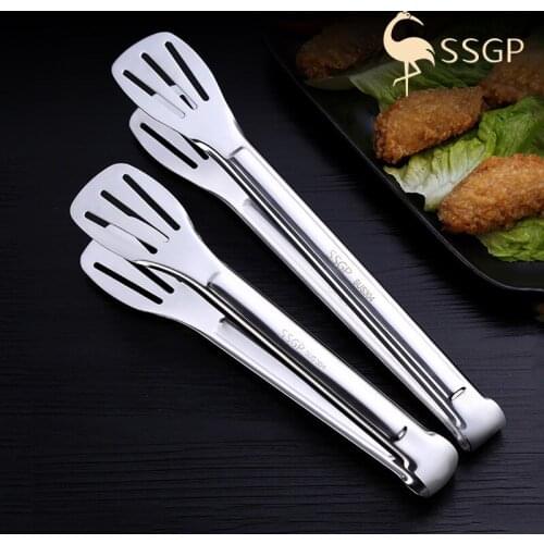 304 Stainless Steel Food Clip Barbecue Utensil Food Tongs Anti-scalding Bread Meatball Steak Clip BBQ Barbecue Clip Baking tools