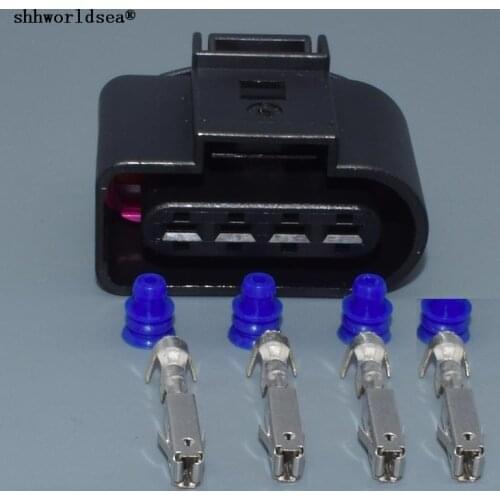 Worldgolden 4 Pin/Way Ignition Coil Connector Plug With Pigtail 8K0 973 724 For AUDI A3 A4 S3 Q5 Q7 R8 JettaPassat Skoda 3.0T