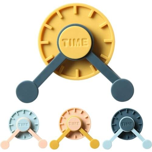 4pcs Clock Hook Keys Clothes Storage Hooks Bathroom Wall Mounted Coat Holder