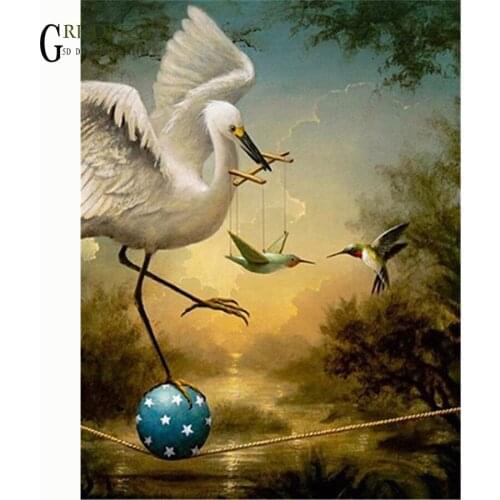 GRKDPKJ Diamond swan 5D DIY,special shape,fantasy,Cartoon,diamond embroidery,cross stitch,rhinestone diamond mosaic,decoration