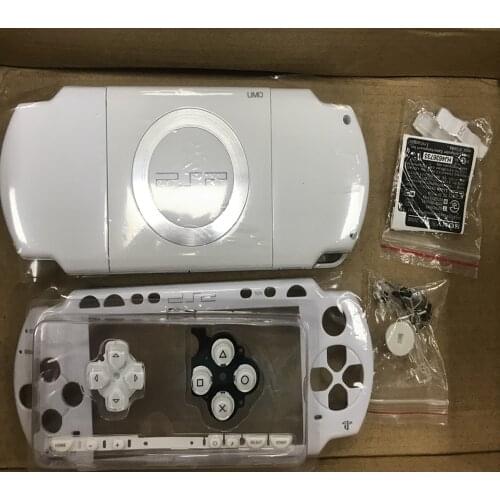 White for PSP 1000 PSP1000 PSP 2000 PSP3000 PSP 3004 Full Housing Case Cover Complete Console Shell Buttons + Sticker + Screw