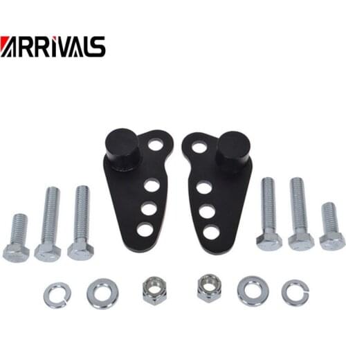 Black 1-3" Rear Adjustable Lowering Drop Kit For Harley 2002-2013 Touring FLHT FLHR FLHX