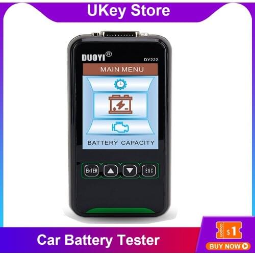 12V/24V DY222 Car Battery Tester Digital Automotive Diagnostic Battery Tester Analyzer 2000CCA Cranking Charging Test Tool