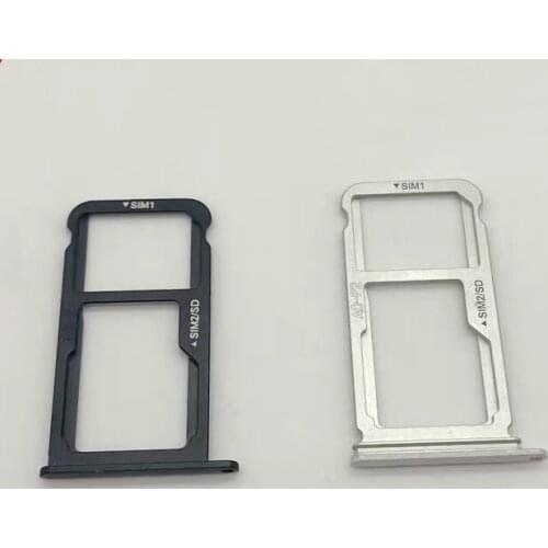 Cltgxdd 1 pcs New For Huawei P10 Lite P10 Plus SIM Card Tray & Micro SD Card Tray Holder Slot Adapter Dual SIM Replacement Parts