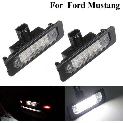 For Ford Mustang 2010-2014 Focus Taurus Flex Fusion Mercury LED Car Number Plate Light License Plate Lamp Bright White 2 pcs