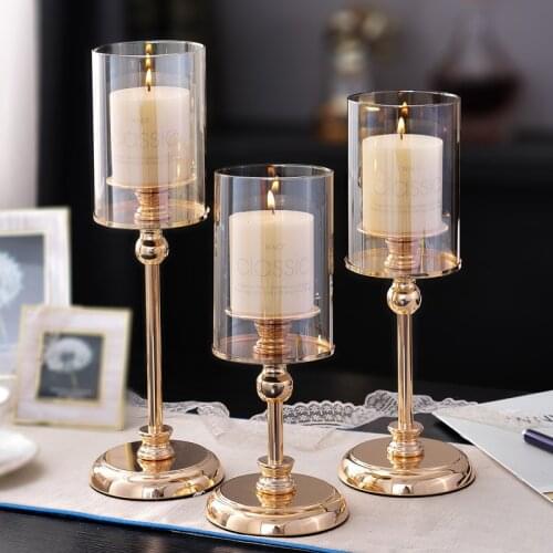IMUWEN Decorative Glass Candlesticks