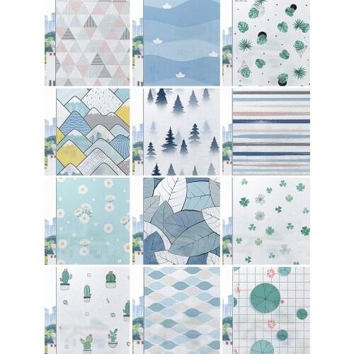 Privacy Glass Sticker Cactus Plant Frosted Window Film Vinyl Self Adhesive Film Matte Anti-UV Sticker for Home Shower Door Film