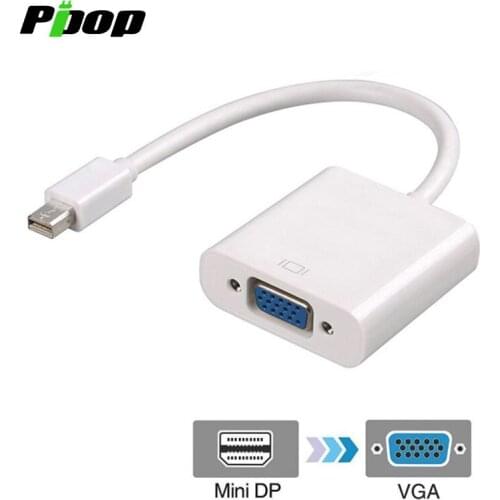 Mini DP to VGA DisplayPort Converter 1080P 24cm Cables Male to Female Thunderbolt 2 for iMac MacBook Pro Air Mac mini Surface PC