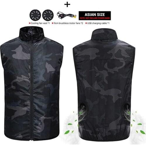 Aiwetin Summer Cooling Fan Vest USB Smart Charging Clothing Men Women Outdoors Sunscreen Skin Jacket Breathable Cool suit