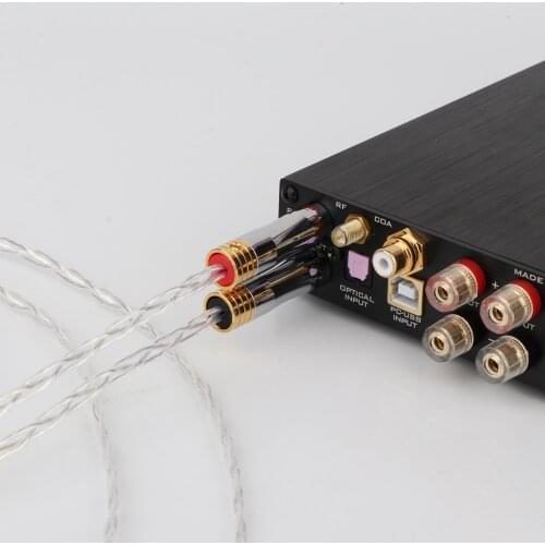 Hifi 8N OCC Copper Silver Plated RCA to RCA Cable RCA Plug To RCA Male Audio Cable