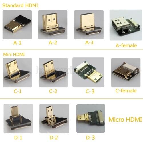 Micro /Mini /Standard HDMI soft cable variety of single-headed DIY Aerial FPV dedicated 2PCS
