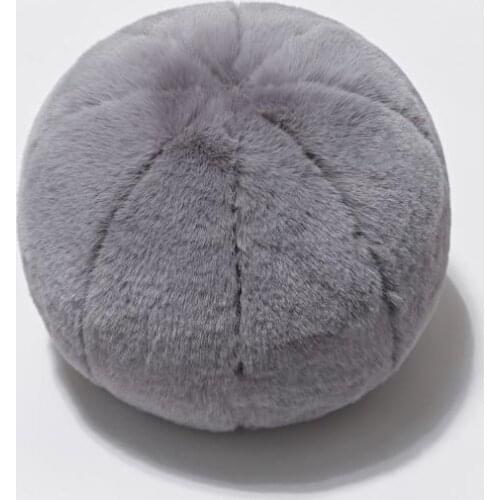Multipurpose Imitation Rabbit Hair Round Throw Pillow Children Bedroom Cushion Backrest Pillow Decoration Room Aesthetics
