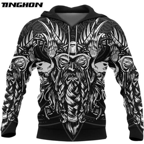 Viking Odin Tattoo 3D Printed Men hoodies Harajuku Fashion Hooded Sweatshirt Autumn Unisex Street hoodie sudadera hombre