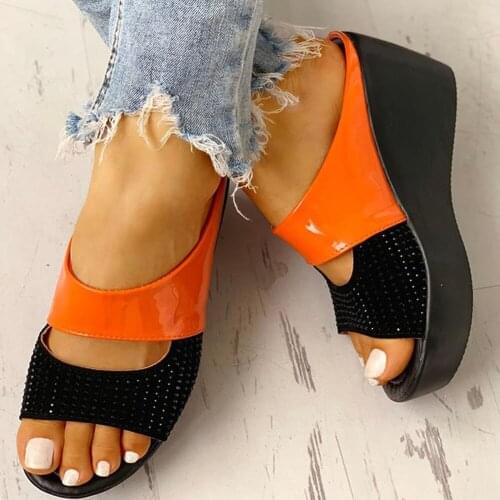 Wedges Heel Shoes Casual Platform Comfortable Summer Slip On Mules Slippers Women Shoes Woman Sandal