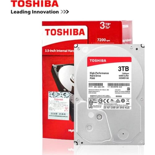 Toshiba brand 3TB desktop computer 3.5" internal mechanical hard disk SATA3 6Gb/s hard disk 3000GB HDD 7200RPM buffer