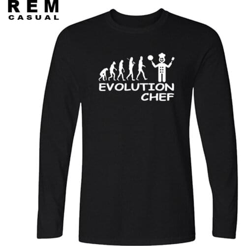 New Style Evolution Of A Chef Cooking Funny Long sleeve T-shirt Gift T Shirt Men Casual