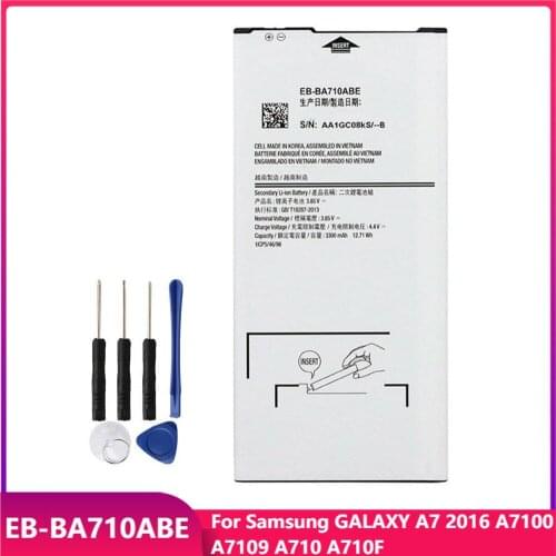 Original Phone Battery EB-BA710ABE For Samsung GALAXY A7 2016 A7100 A7109 A710 A710F Replacement Rechargeable Batteries 3300mAh