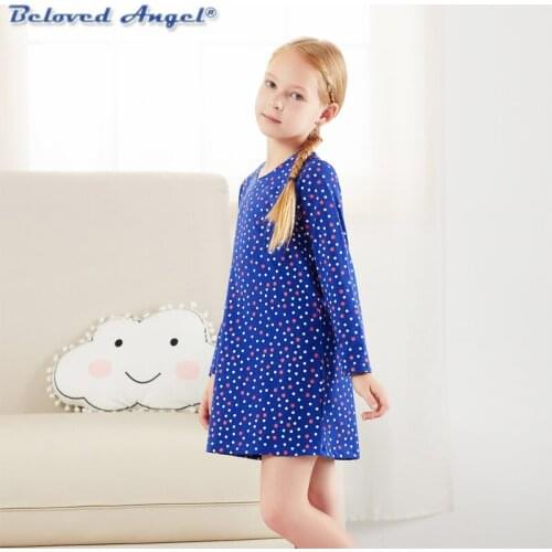 Beloved Angel Girls Dresses Long Sleeve Baby Girls Winter Dresses Kids Cotton Clothing Casual Dresses for 3-8 Years Children