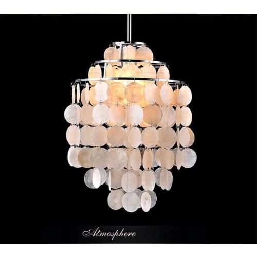 Shell pendant lamp modern minimalist dining room den living room lamps childrens room aisle light.E27