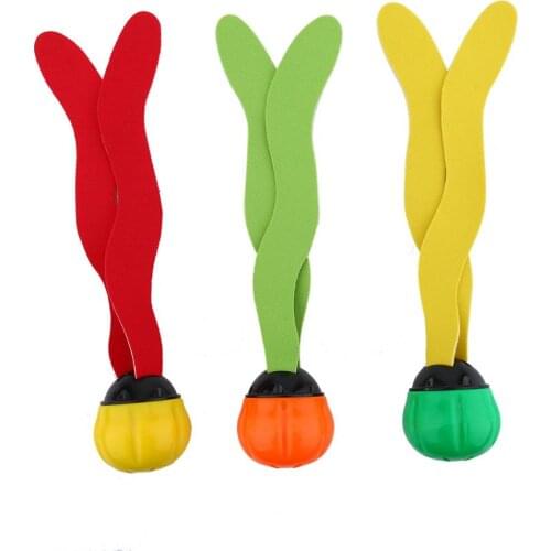 3pcs Underwater Swimming Pool Toys Sea Plant Shape Diving Toys Playing Underwater Fun for Swimming Training Baby