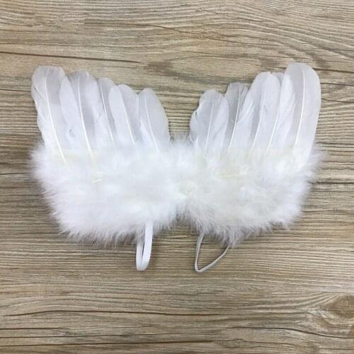 20*16 White Feather Angel Wings Headband For Infant Newborn Birthday Party Decoration Photography Props