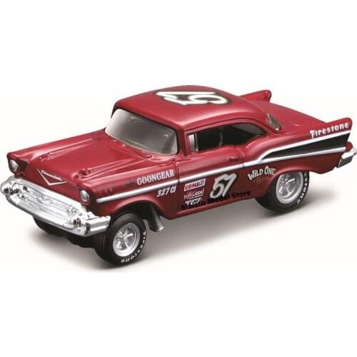 Maisto 1:64 DESIGN Outlaws 1957 Chevrolet Bel Air die-cast precision model car Model collection gift