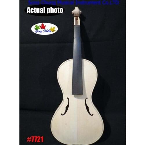 Hand made Baroque style unfinished 4/4 violin,white violin #7721