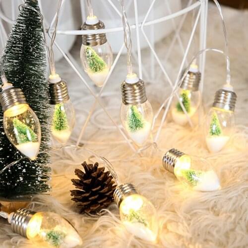 The Most Beautiful Christmas Tree Decoration LED Light Bulb String Creative DIY Christmas Tree String Lights BJStore