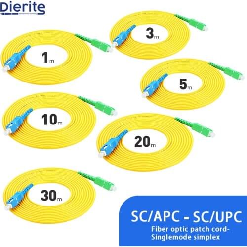 SC APC-SC UPC Singlemode Fiber Optic Patch Cable SC APC SM 2.0mm 9/125um FTTH Fiber Patch Cord Optical Fiber Jumper 1m 3m 5m 10m