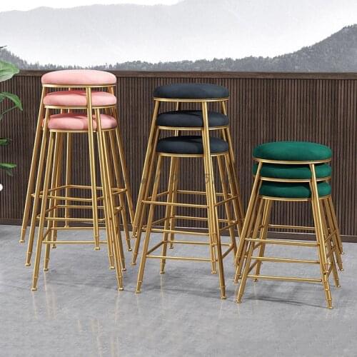 Nordic home chair living room low stool round stool milk tea shop coffee shop dining chair stool makeup chair stackable computer
