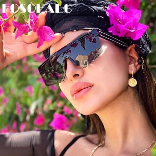 Sexy Square Sunglasses Women Fashion Brand Oversized Sun Glasses Female Black Brown Shades for Men Ladies Lunette Femme Oculos