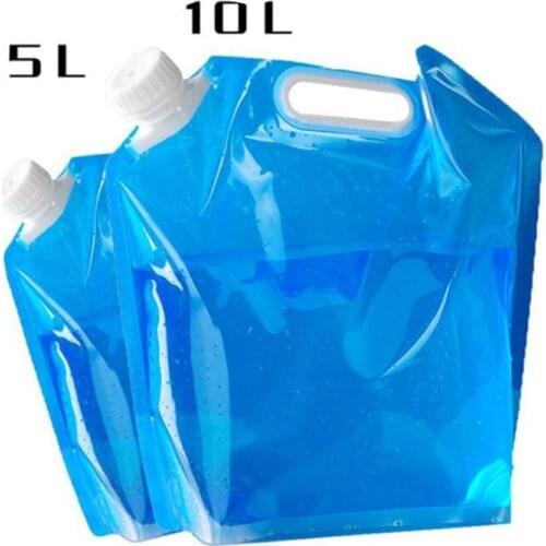 5L / 10L Outdoor Water Bag Foldable Foldable Foldable Drinking Water Camp Cooking Water Container Bag Portable Car Water Tank