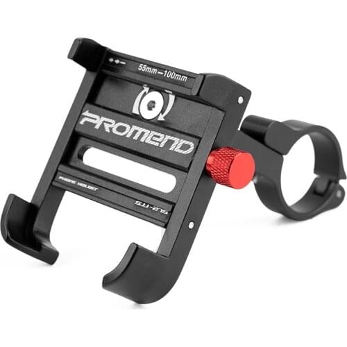 PROMEND Free Rotation Bike Phone Holder Universal Bicycle Handlebar Mount Aluminum Alloy Cell Phone Bracket for iPhone Galaxy