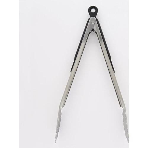 High Quality 12 Inches Stainless Steel Food Grips Anti-slip Locking Tongs BBQ Tools Kitchen Gadgets