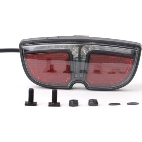 E-bike 6V LED Rear Lights Taillight For Bafang BBS BBS01B BBS02B BBSHD Mid Crank Motor Kit Electric Bike Rear Rack Brake Lamp