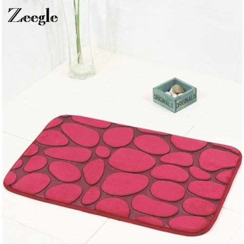 Zeegle 3D Pebble Embossed Mat Entrance Doormat Non-slip Kitchen Carpets Baby Child Floor Mats Bathroom Outdoor Rugs