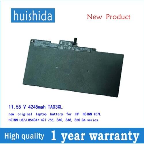 11,55 V 4245mah TA03XL new original laptop battery for HP HSTNN-IB7L HSTNN-LB7J 854047-421 EliteBook 755/840/848/850 G4 series