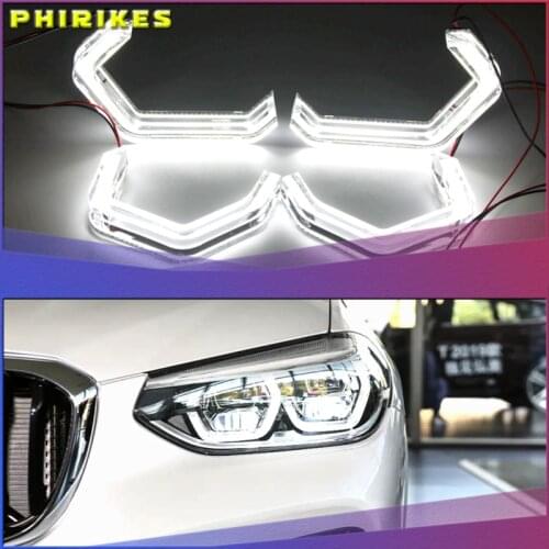 4Pcs M4 Iconic Style LED Crystal Angel Eye Kit Eyes Kits For BMW X3 E83 F25 X5 E70 F15 F85 X6 E71 E72 Z4 E85 E86 E89