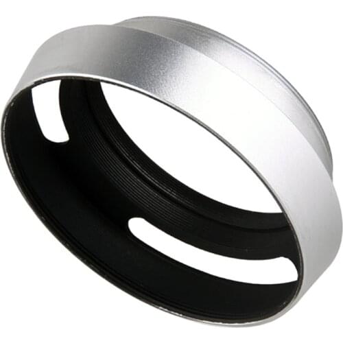 37mm 39mm 40.5mm 43mm 46mm 49mm 52 mm 55mm 58mm Aluminium Silver Lens Oblique Cover Internal thread Hood For Leica Slr