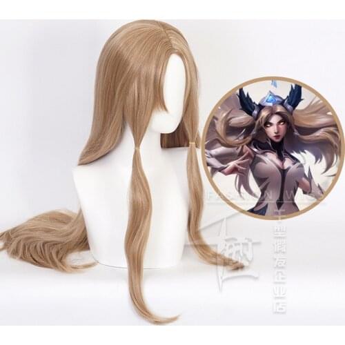 Anime League of Legends LOL Irelia The Blade Dancer Long Cosplay Costume Wig Synthetic Hair Halloween Costume Wigs