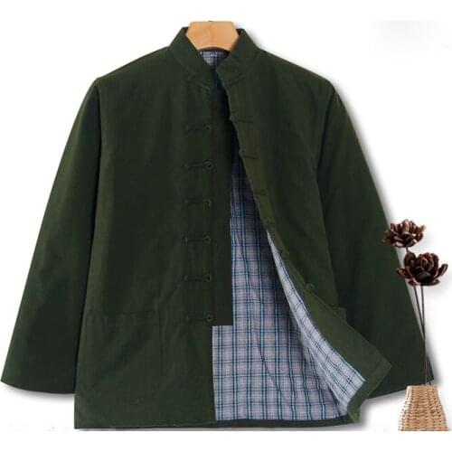 Black/red/gray/coffee/blue Winter cotton warm wing chun jacket tang suits lay meditation coat martial arts kung fu clothing